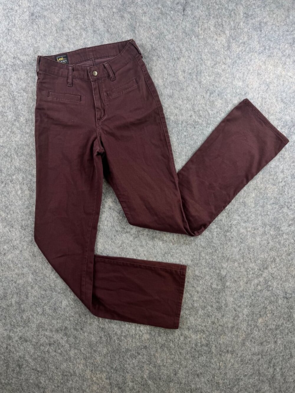 Lee Jeans Womens Welt Pocket Bareback Pants Brown Stretch Straight Leg Sz 28-33 - Picture 9 of 13